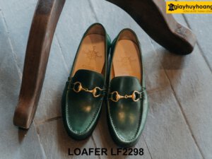 Giày lười nam da bò màu xanh lá cây Loafer LF2298 001