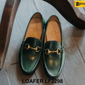 Giày lười nam da bò màu xanh lá cây Loafer LF2298 001