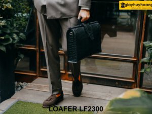 Giày lười nam da lộn đóng thủ công Loafer LF2300 004