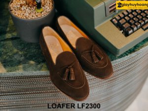 Giày lười nam da lộn đóng thủ công Loafer LF2300 001