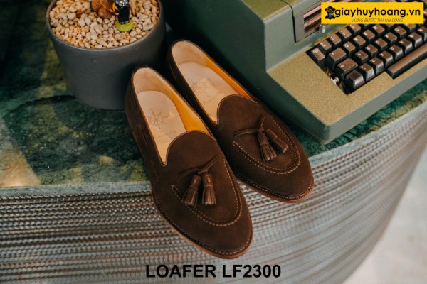 Giày lười nam da lộn đóng thủ công Loafer LF2300 001