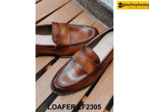 Giày lười nam da bò nhập khẩu Italy Penny Loafer LF2305 004
