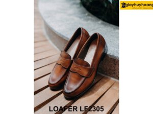 Giày lười nam da bò nhập khẩu Italy Penny Loafer LF2305 002