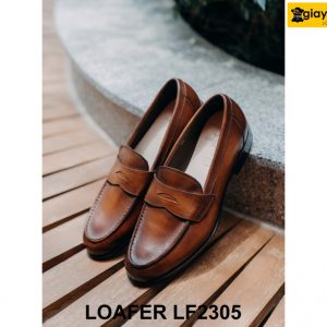 Giày lười nam da bò nhập khẩu Italy Penny Loafer LF2305 002