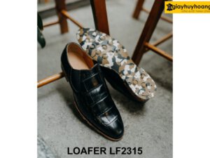 Giày lười nam da bò dập vân cá sấu Loafer LF2315 003