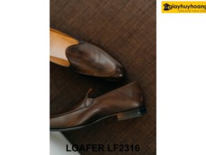 Giày lười nam da trơn màu nâu cà phê Loafer LF2316 004