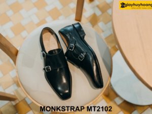 Giày da Double Monkstrap nam da bê nhập ý italy MT2102 004