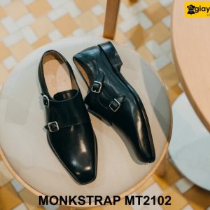 Giày da Double Monkstrap nam da bê nhập ý italy MT2102 004