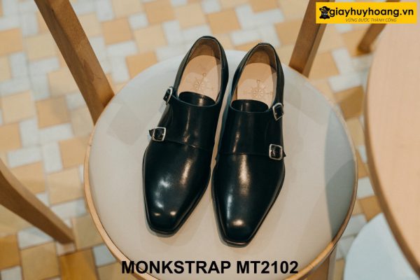 Giày da Double Monkstrap nam da bê nhập ý italy MT2102 001