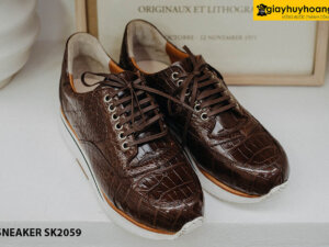 Giày Sneaker nam da dập vân cá sấu SK2059 001