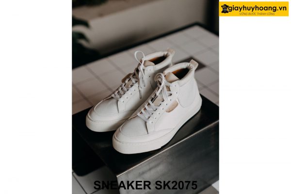 Giày da boot nam cổ lửng đế hộp sneaker SK2075 002