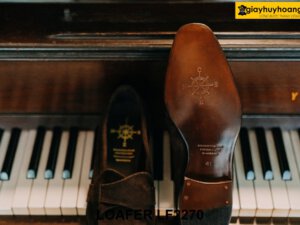 Giày lười nam thời trang da lộn màu nâu Loafer LF2270 003