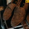 Giày lười nam thời trang da lộn màu nâu Loafer LF2270 001