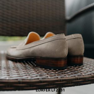 Giày lười nam da lộn màu xám thời trang Loafer LF2231 005