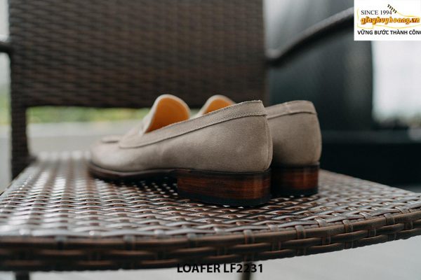 Giày lười nam da lộn màu xám thời trang Loafer LF2231 005