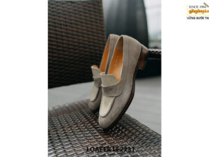 Giày lười nam da lộn màu xám thời trang Loafer LF2231 004