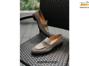 Giày lười nam da lộn màu xám thời trang Loafer LF2231 003