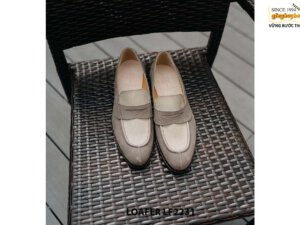 Giày lười nam da lộn màu xám thời trang Loafer LF2231 002