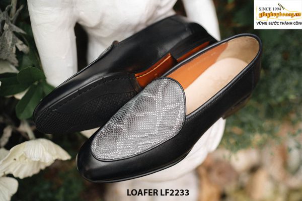 Giày lười nam phối da trăn tuyệt đẹp Loafer LF2233 002