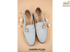 Giày lười nam thủ công màu trắng Loafer LF2236 004
