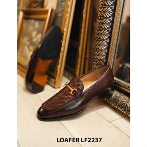 Giày lười nam da đan phong cách Loafer LF2237 004