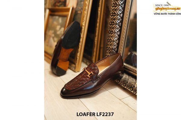 Giày lười nam da đan phong cách Loafer LF2237 004