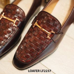 Giày lười nam da đan phong cách Loafer LF2237 003