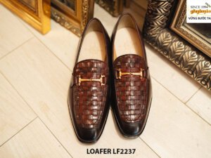 Giày lười nam da đan phong cách Loafer LF2237 001