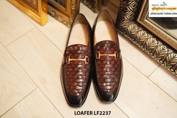 Giày lười nam da đan phong cách Loafer LF2237 001