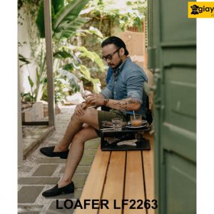 Giày lười nam da lộn hoài niệm Loafer LF2263 002