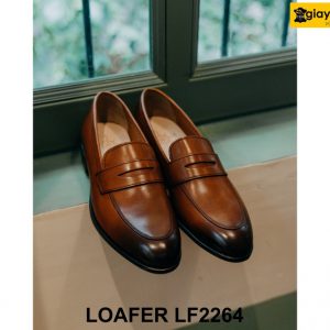 Giày da lười nam màu vàng bò Loafer LF2264 004