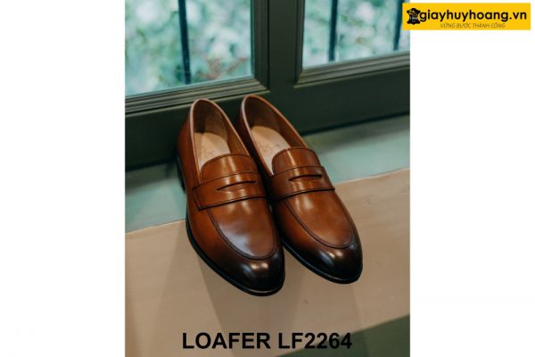Giày da lười nam màu vàng bò Loafer LF2264 004
