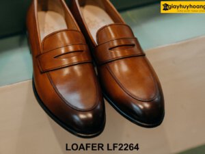 Giày da lười nam màu vàng bò Loafer LF2264 001