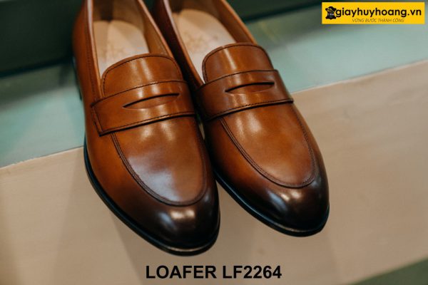 Giày da lười nam màu vàng bò Loafer LF2264 001