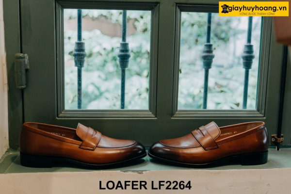 Giày da lười nam màu vàng bò Loafer LF2264 003