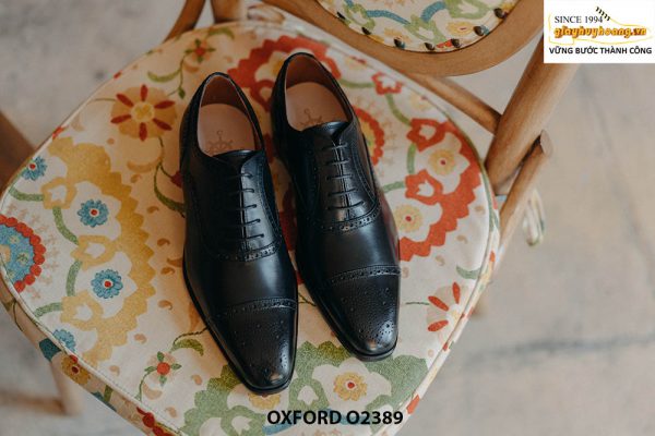 Giày da nam hàng hiệu chính hãng màu nâu Oxford O2389 001