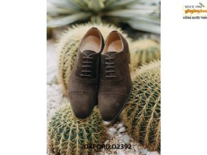 Giày da nam da lộn thời trang Oxford O2392 002