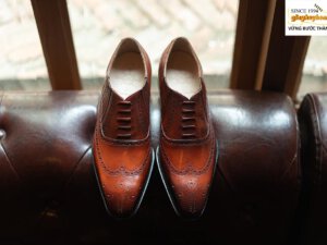 Giày da nam thiết kế giả buộc dây Oxford O2394 001