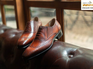 Giày da nam thiết kế giả buộc dây Oxford O2394 002