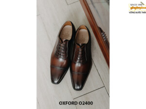 Giày da nam buộc dây mũi dài Oxford O2400 005