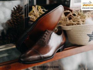 Giày da nam buộc dây mũi dài Oxford O2400 004