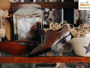 Giày da nam buộc dây mũi dài Oxford O2400 002
