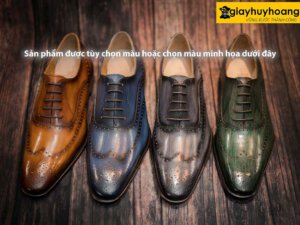 Mẫu giày da mộc nam nhuộm thủ công tại giayhuyhoangvn