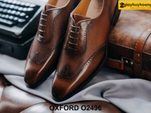 Giày tây nam Wingtips da nhập ý italy Oxford O2496 002