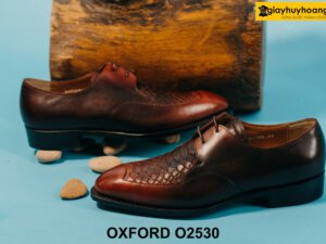 Giày tây nam phối da vân lôi cuốn Oxford O2530 005
