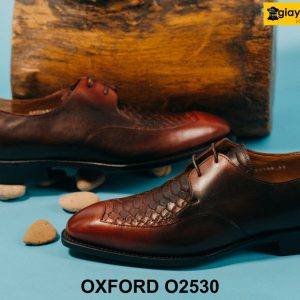Giày tây nam phối da vân lôi cuốn Oxford O2530 005