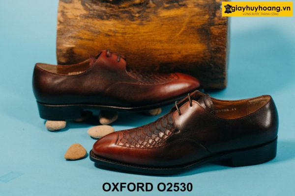 Giày tây nam phối da vân lôi cuốn Oxford O2530 005
