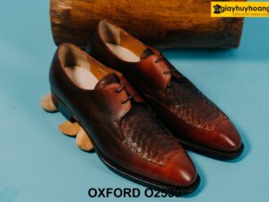 Giày tây nam phối da vân lôi cuốn Oxford O2530 004