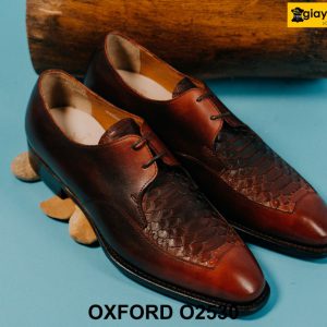 Giày tây nam phối da vân lôi cuốn Oxford O2530 004