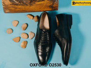 Giày tây nam phối da vân lôi cuốn Oxford O2530 001